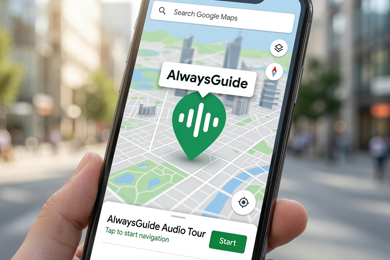 AllwaysGuide voice booking agent on Google Maps — customer calling a merchant pin.